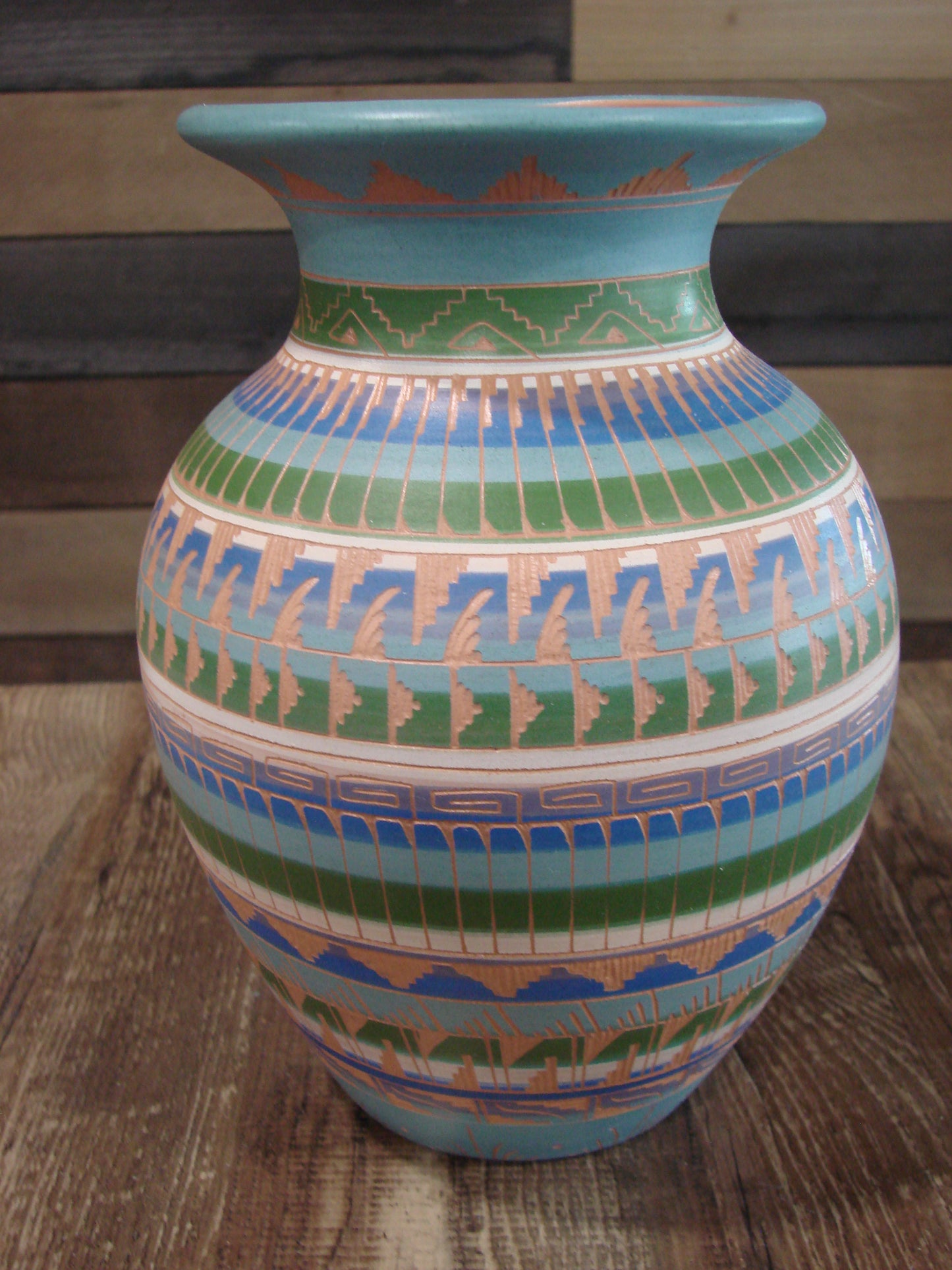 Native American Hand Etched & Hand Painted Pottery - Gilmore