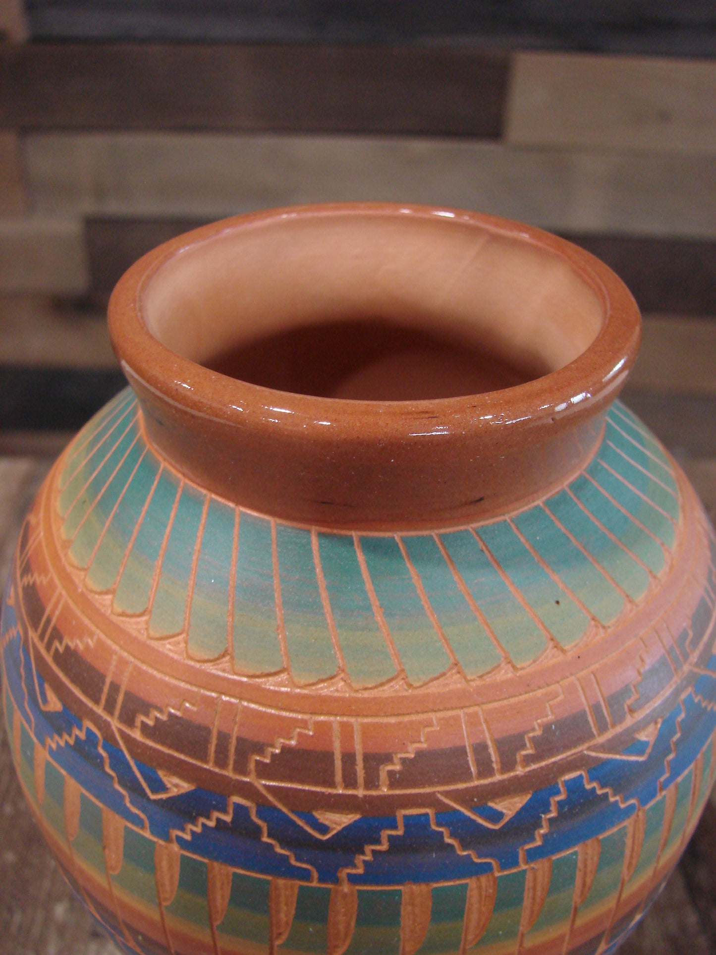Native American Hand Etched & Hand Painted Pottery - Gilmore