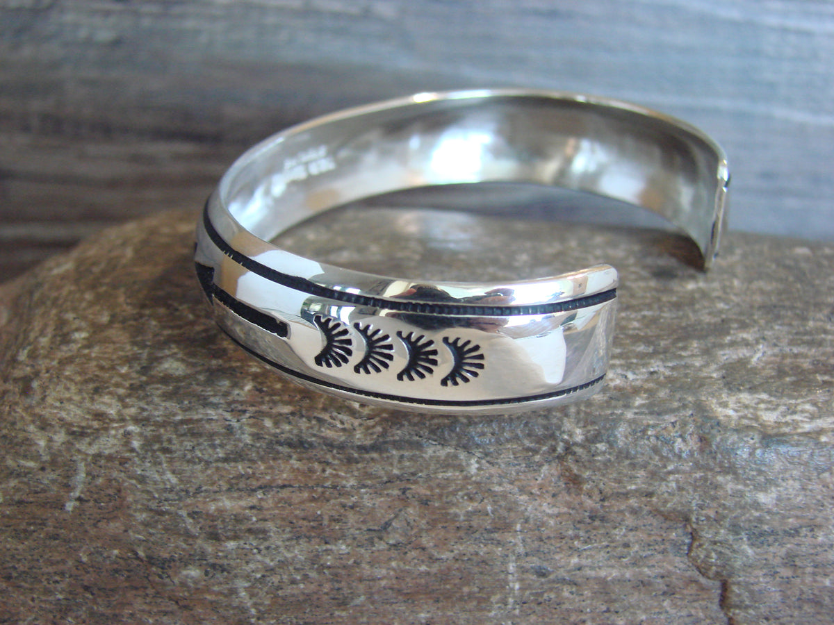 Native American Sterling Silver Petroglyph Bracelet by Singer