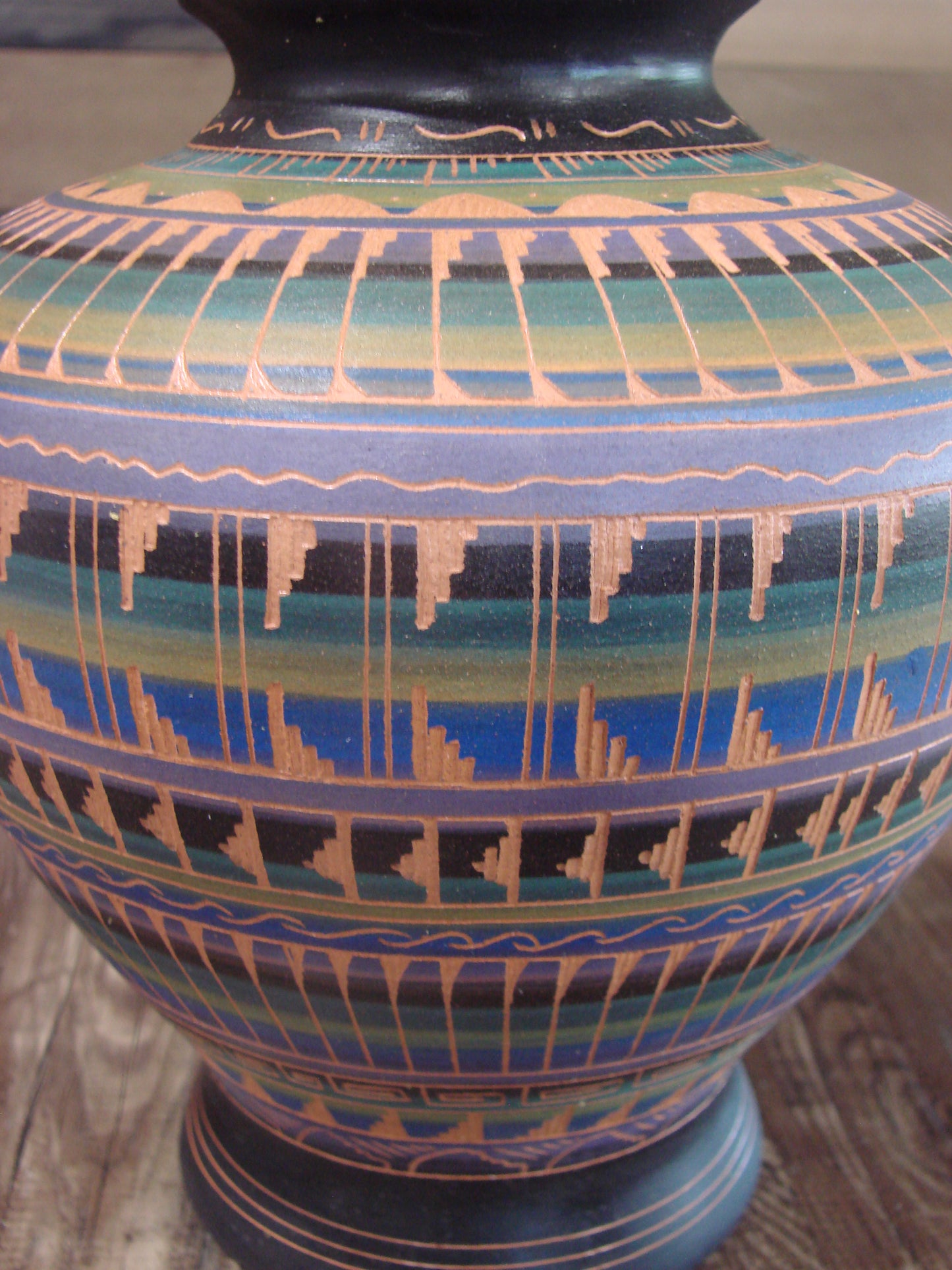 Native American Hand Etched & Hand Painted Pottery - Gilmore