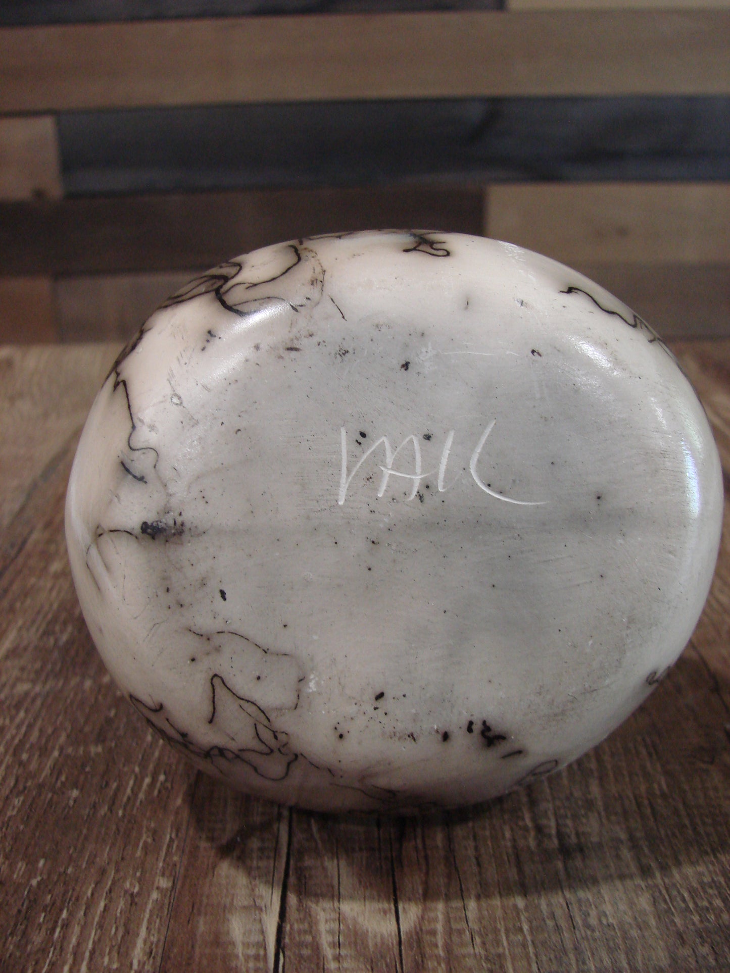 Small Native American Horse Hair Wedding Vase Pottery by Vail