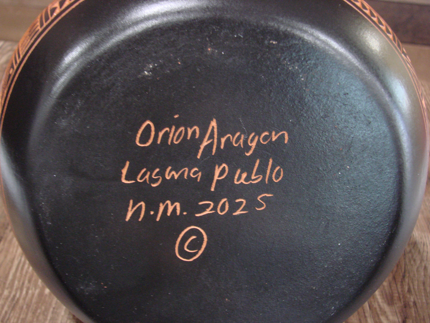 Native American Hand Etched Bear Wedding Vase by Aragon