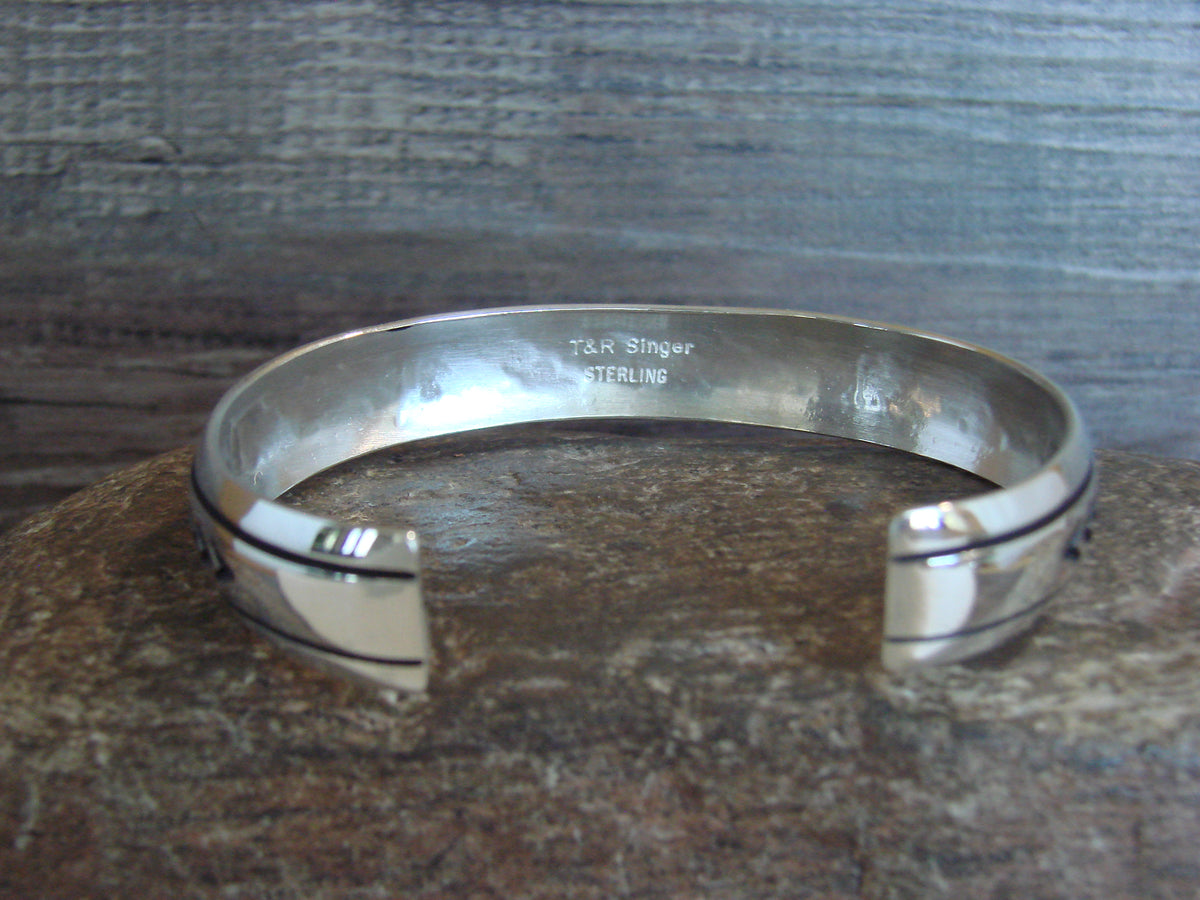Native American Sterling Silver Petroglyph Bracelet by Singer