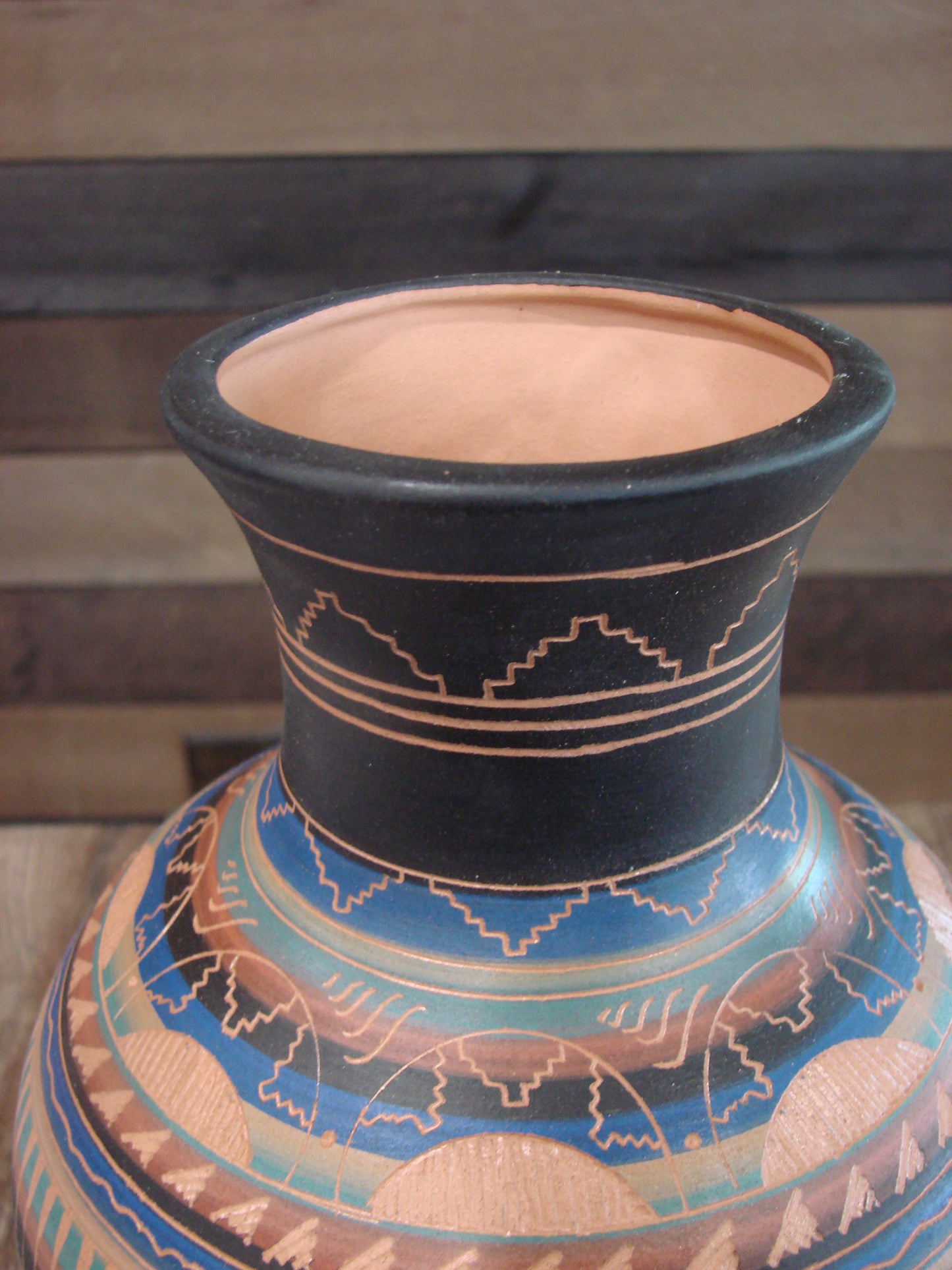 Native American Hand Etched & Hand Painted Pottery - Gilmore