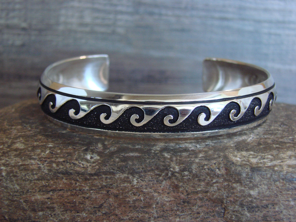 Native American Sterling Silver Petroglyph Bracelet by Singer