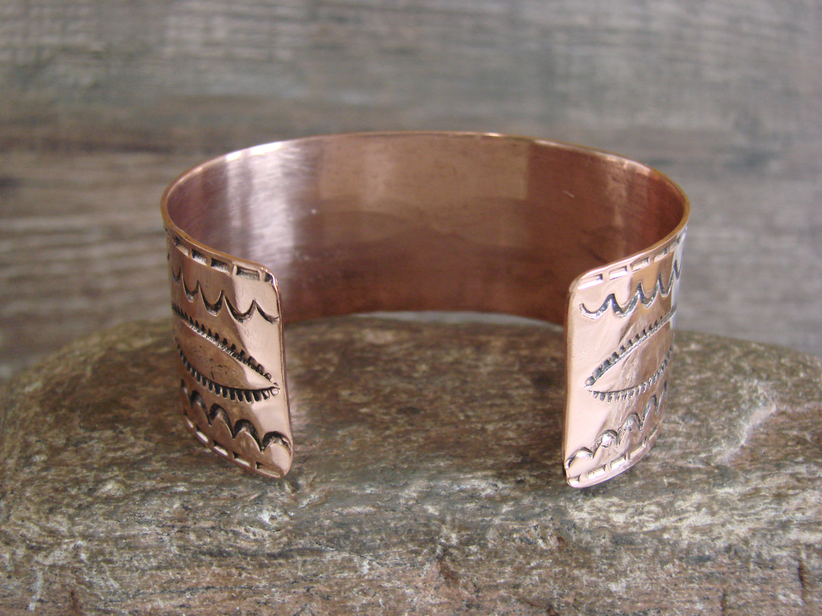 Native American Navajo Copper Bracelet by Elaine Tahe
