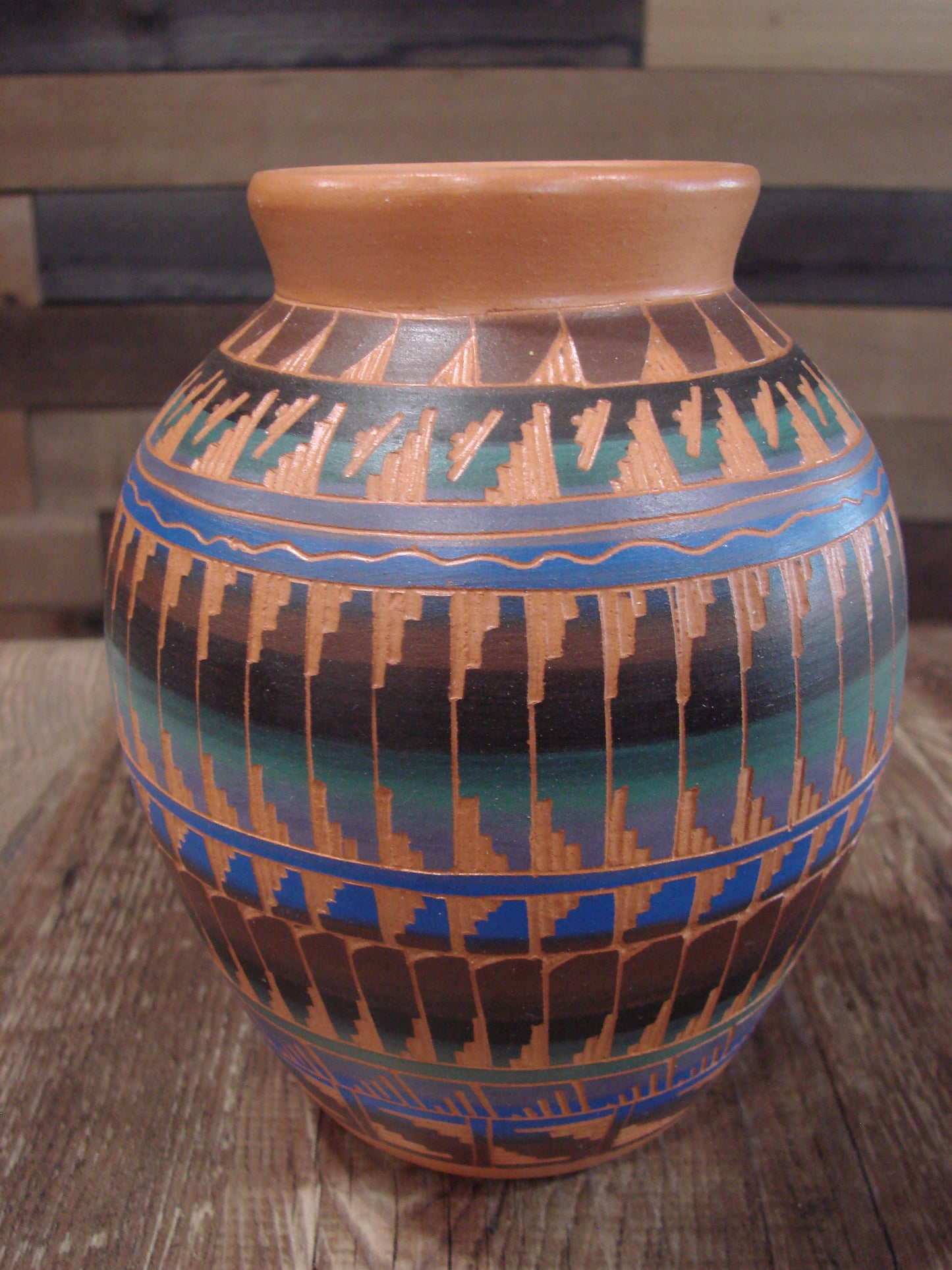 Native American Hand Etched & Hand Painted Pottery - Gilmore
