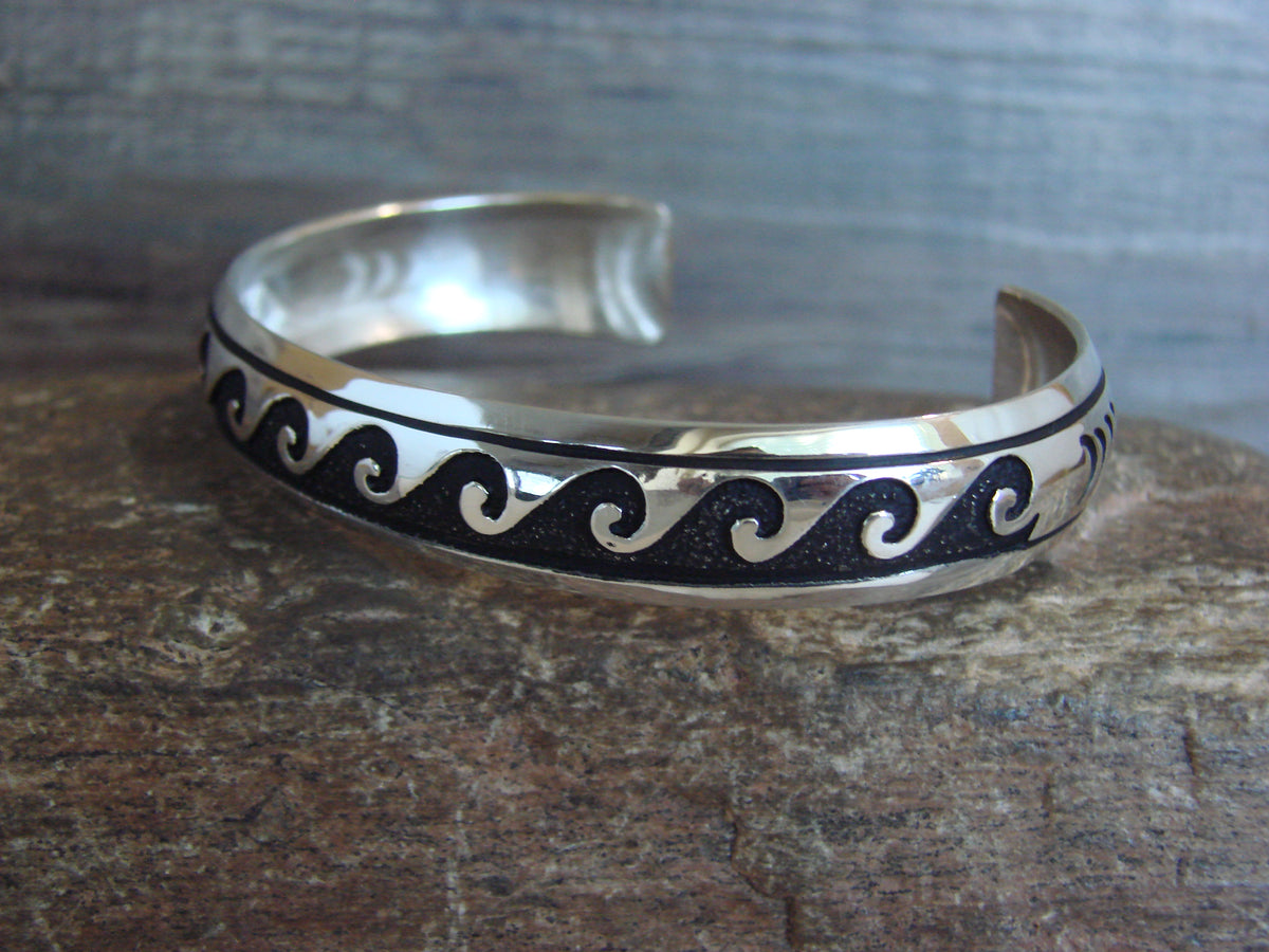 Native American Sterling Silver Petroglyph Bracelet by Singer