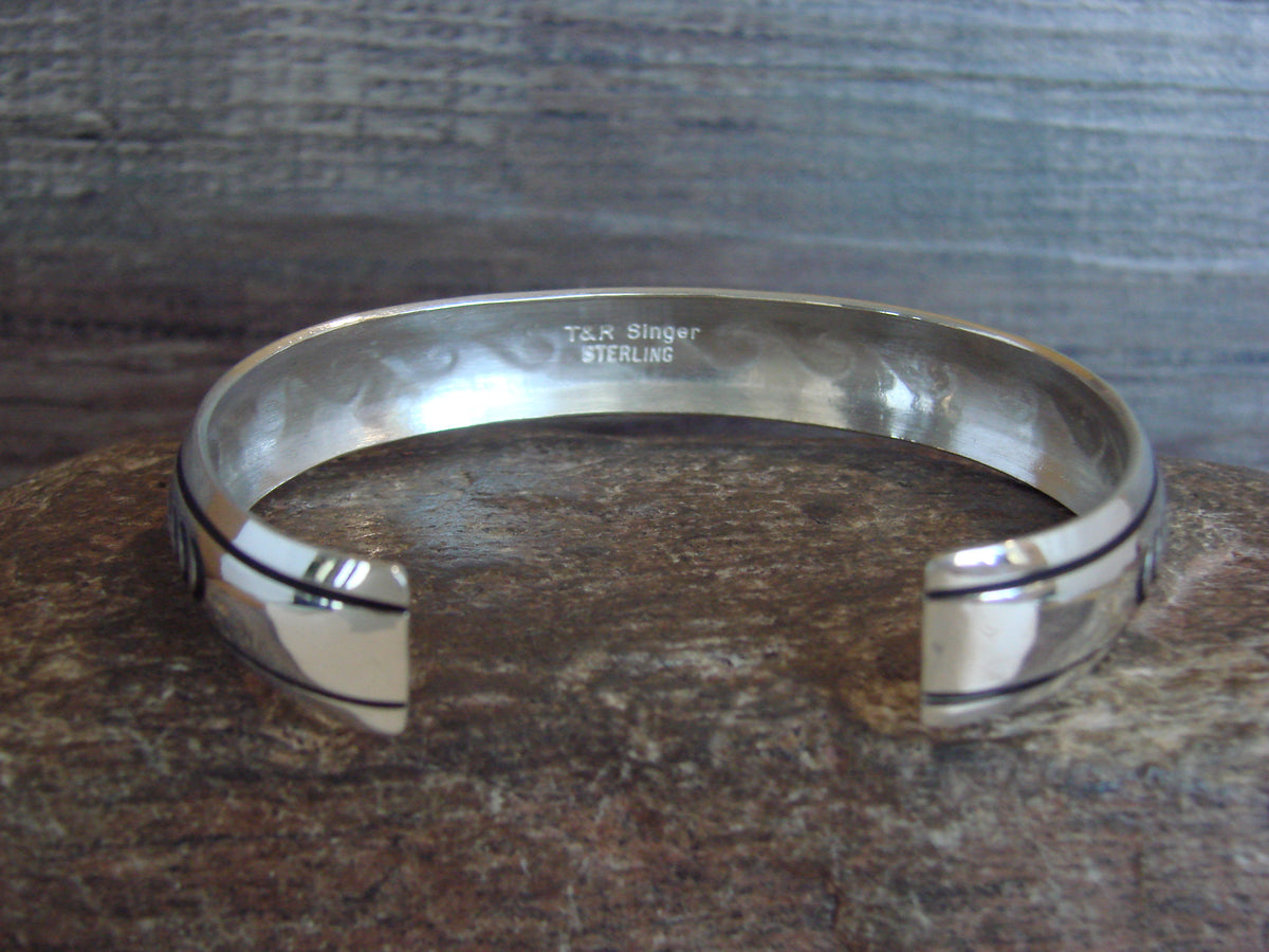 Native American Sterling Silver Petroglyph Bracelet by Singer