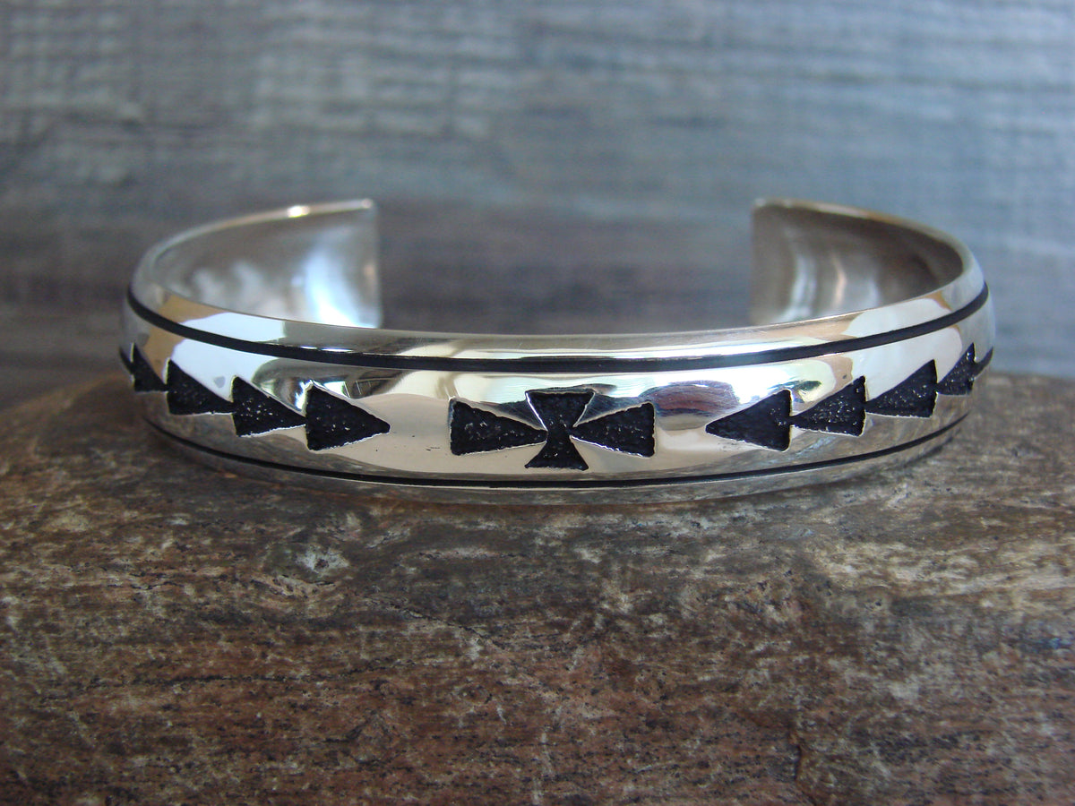 Native American Sterling Silver Petroglyph Bracelet by Singer