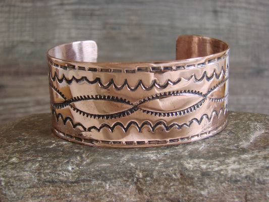 Native American Navajo Copper Bracelet by Elaine Tahe