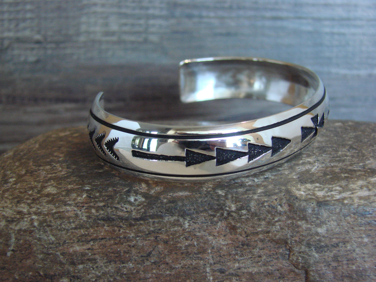 Native American Sterling Silver Petroglyph Bracelet by Singer