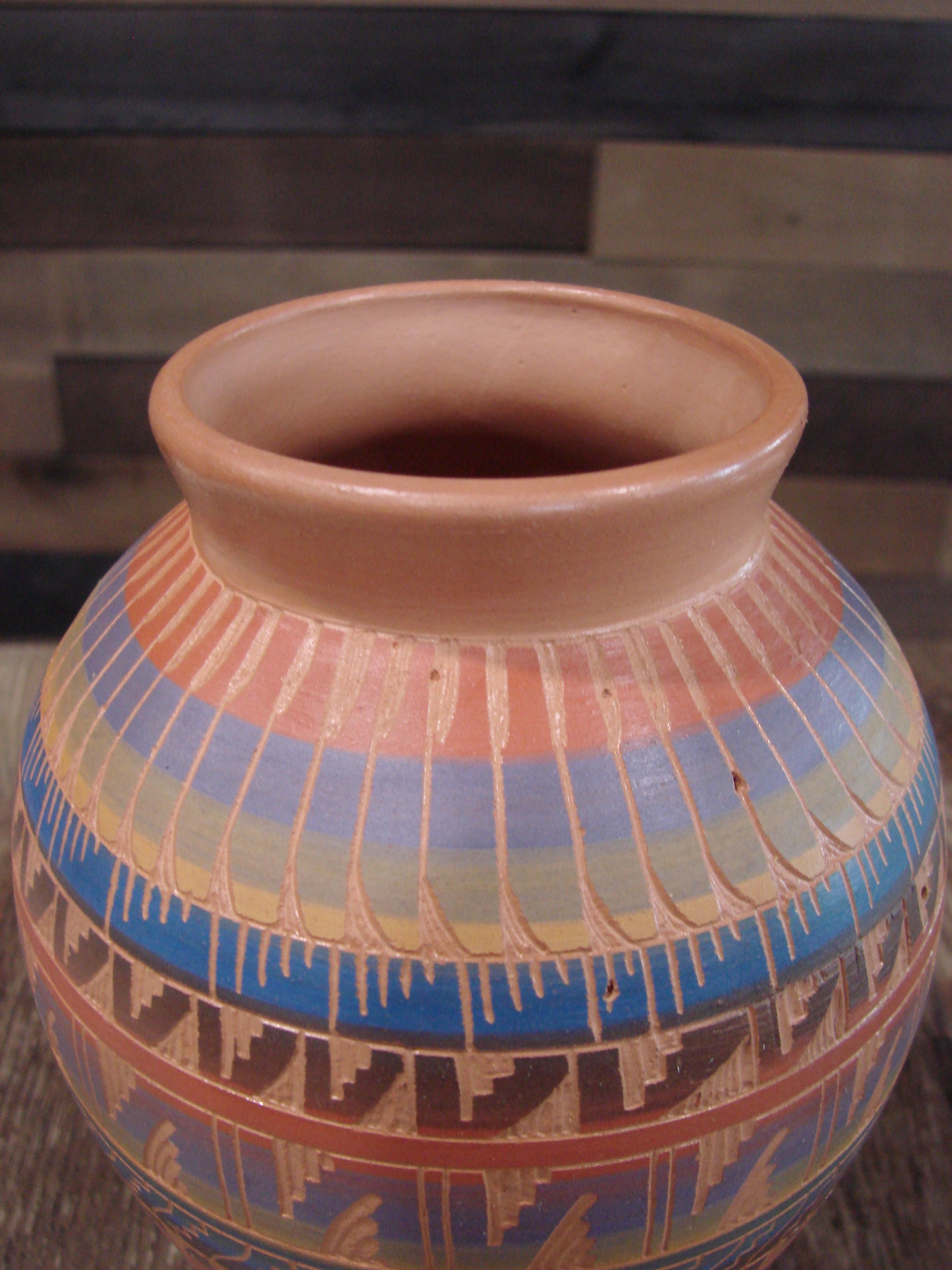 Native American Hand Etched & Hand Painted Pottery - Gilmore