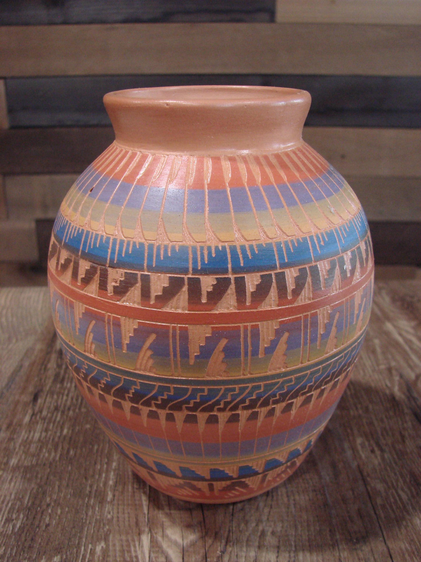 Native American Hand Etched & Hand Painted Pottery - Gilmore