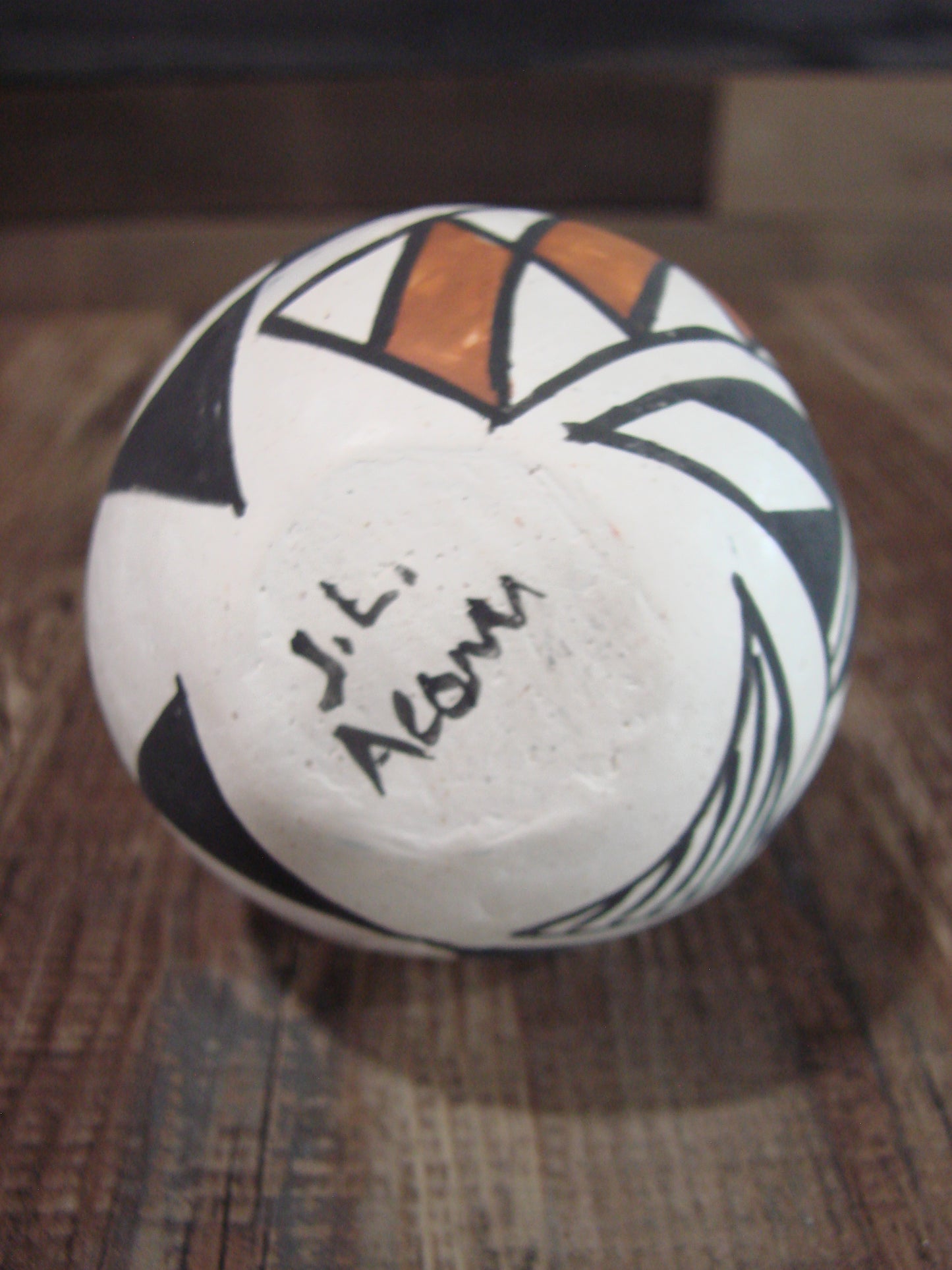 Native American Acoma Small Hand Made Wedding Vase - JL