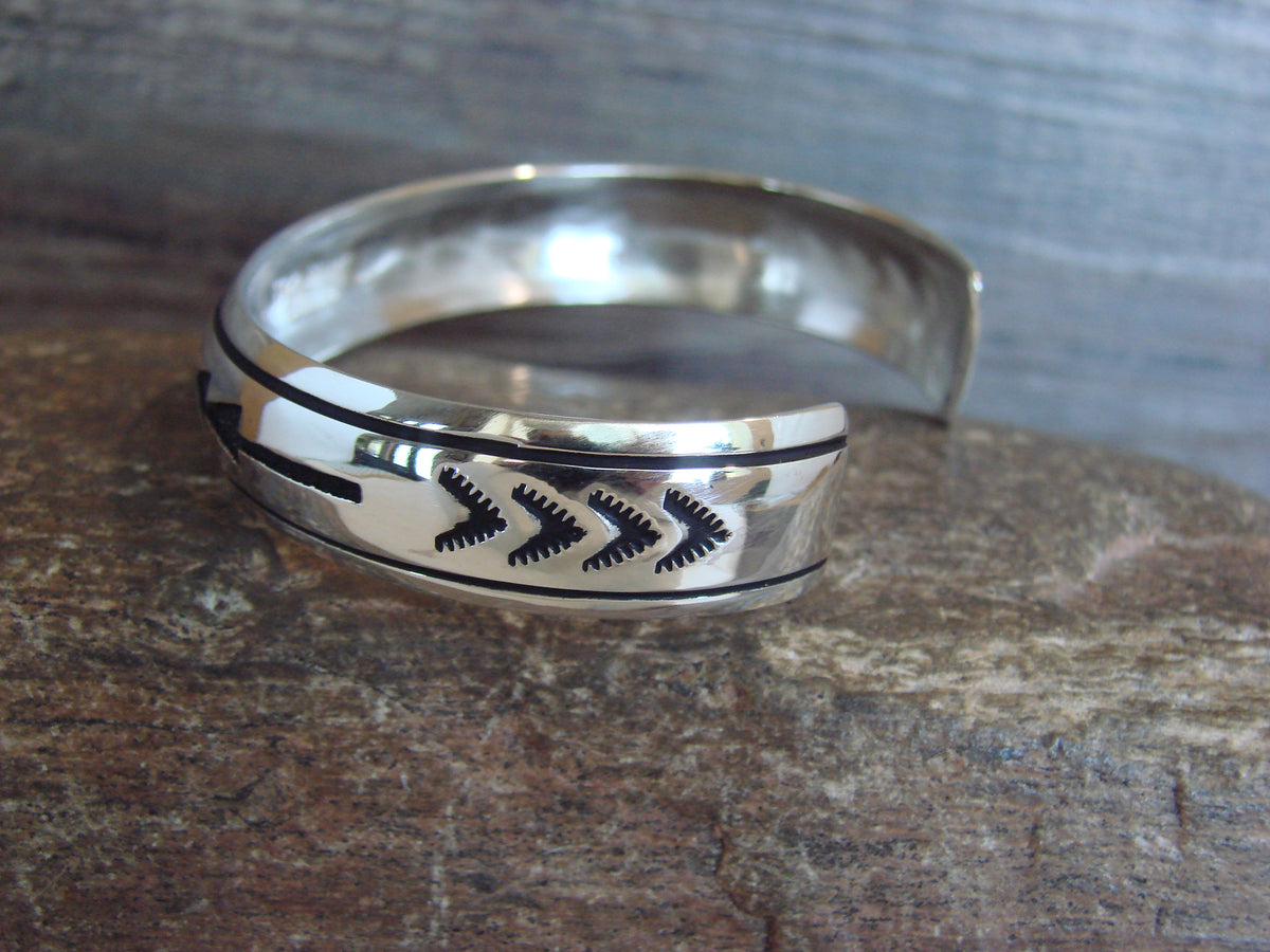 Native American Sterling Silver Petroglyph Bracelet by Singer