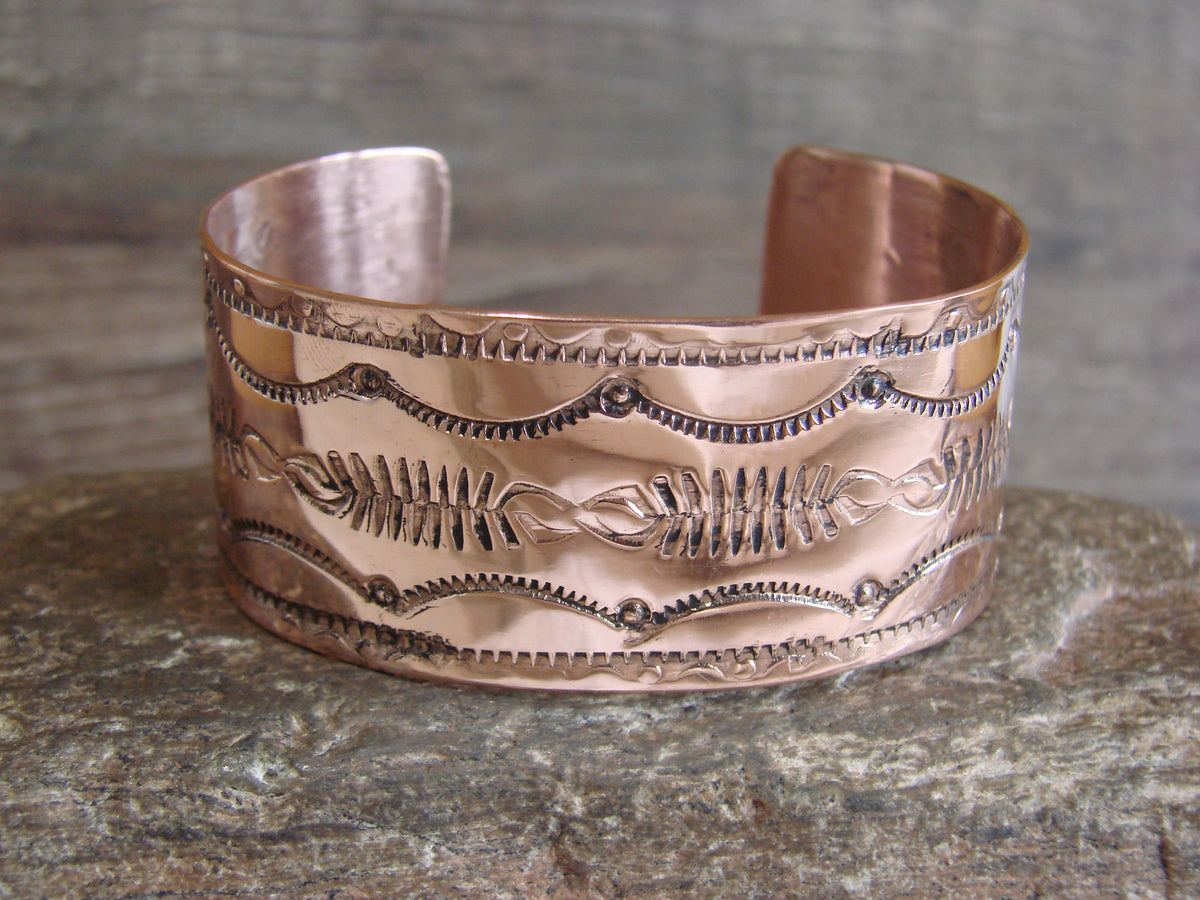 Native American Navajo Copper Bracelet by Elaine Tahe