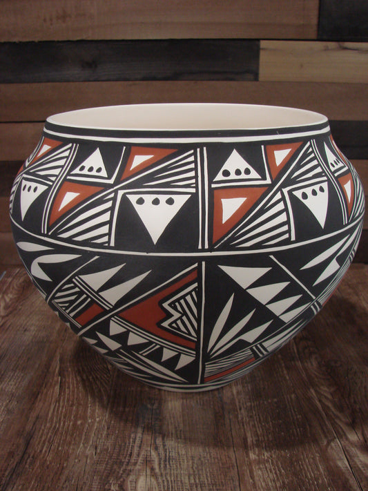 Native American Acoma Indian Hand Painted Pottery by Antonio