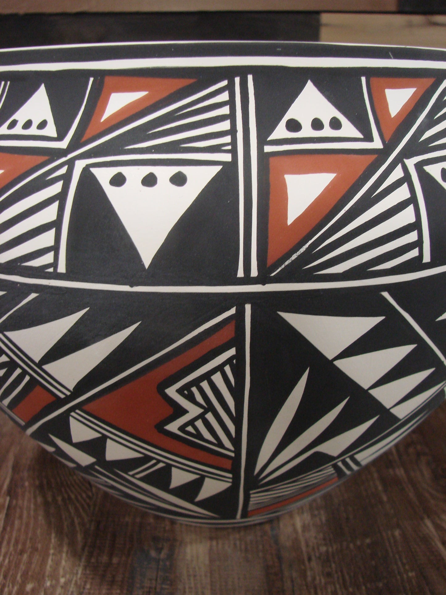 Native American Acoma Indian Hand Painted Pottery by Antonio