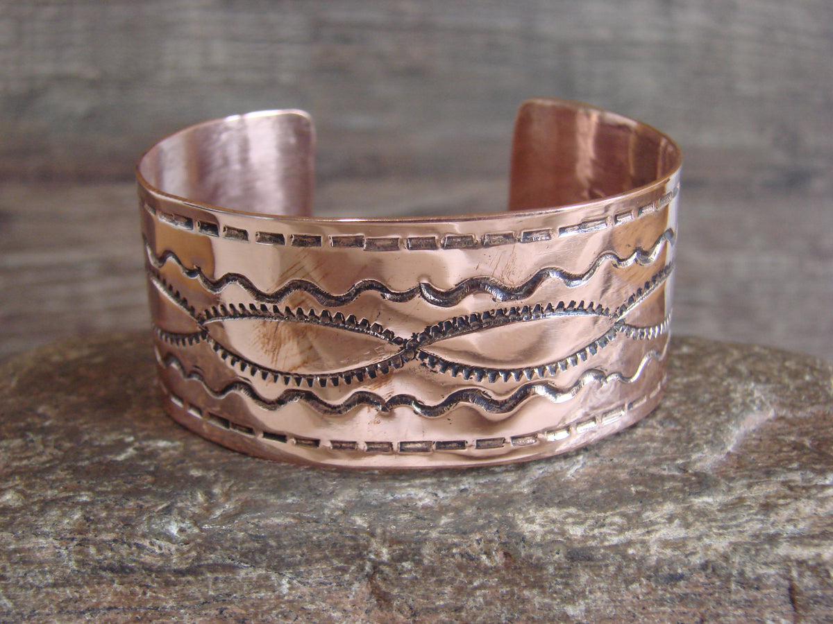 Native American Navajo Copper Bracelet by Elaine Tahe
