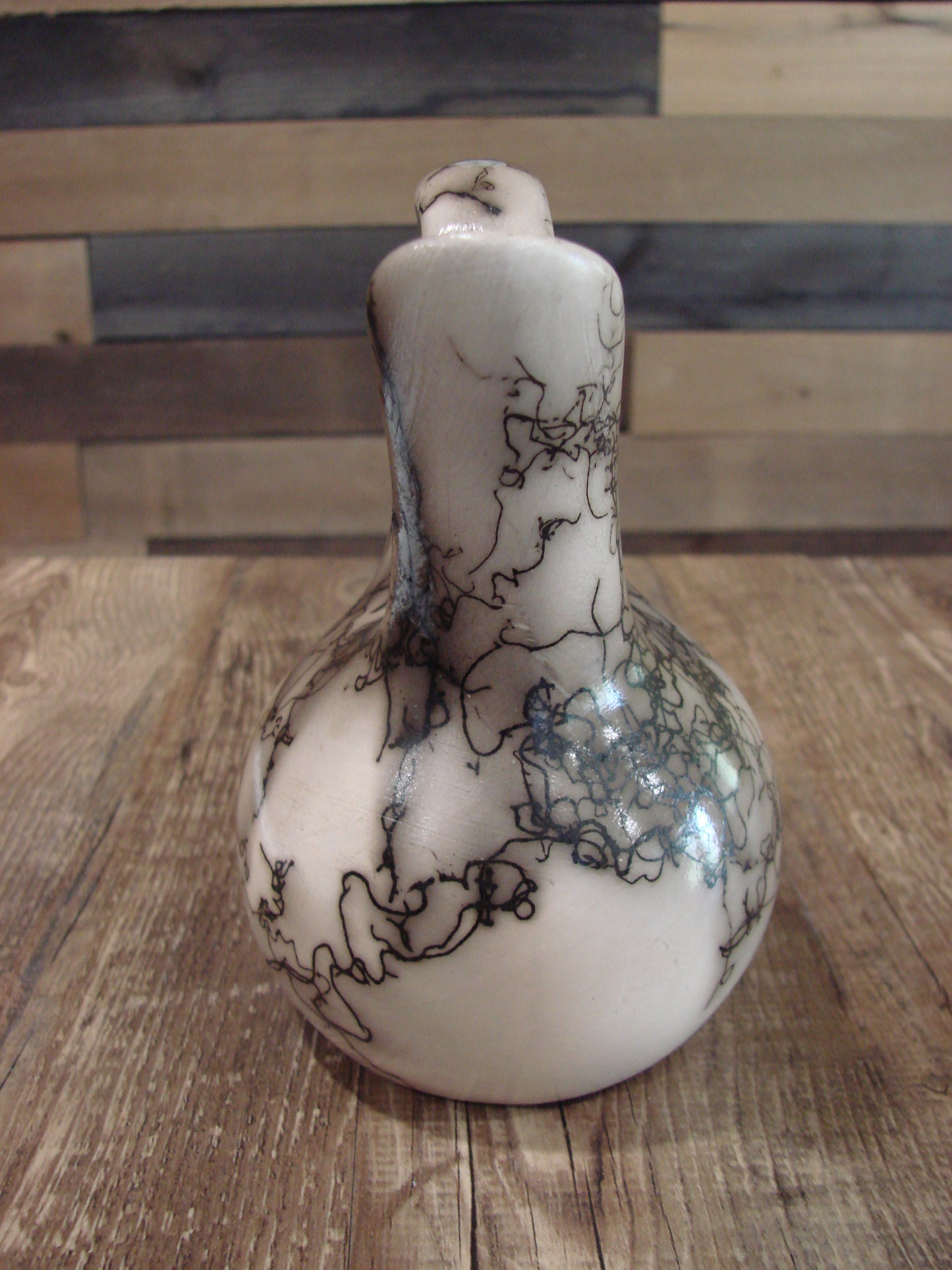 Small Native American Horse Hair Wedding Vase Pottery by Vail