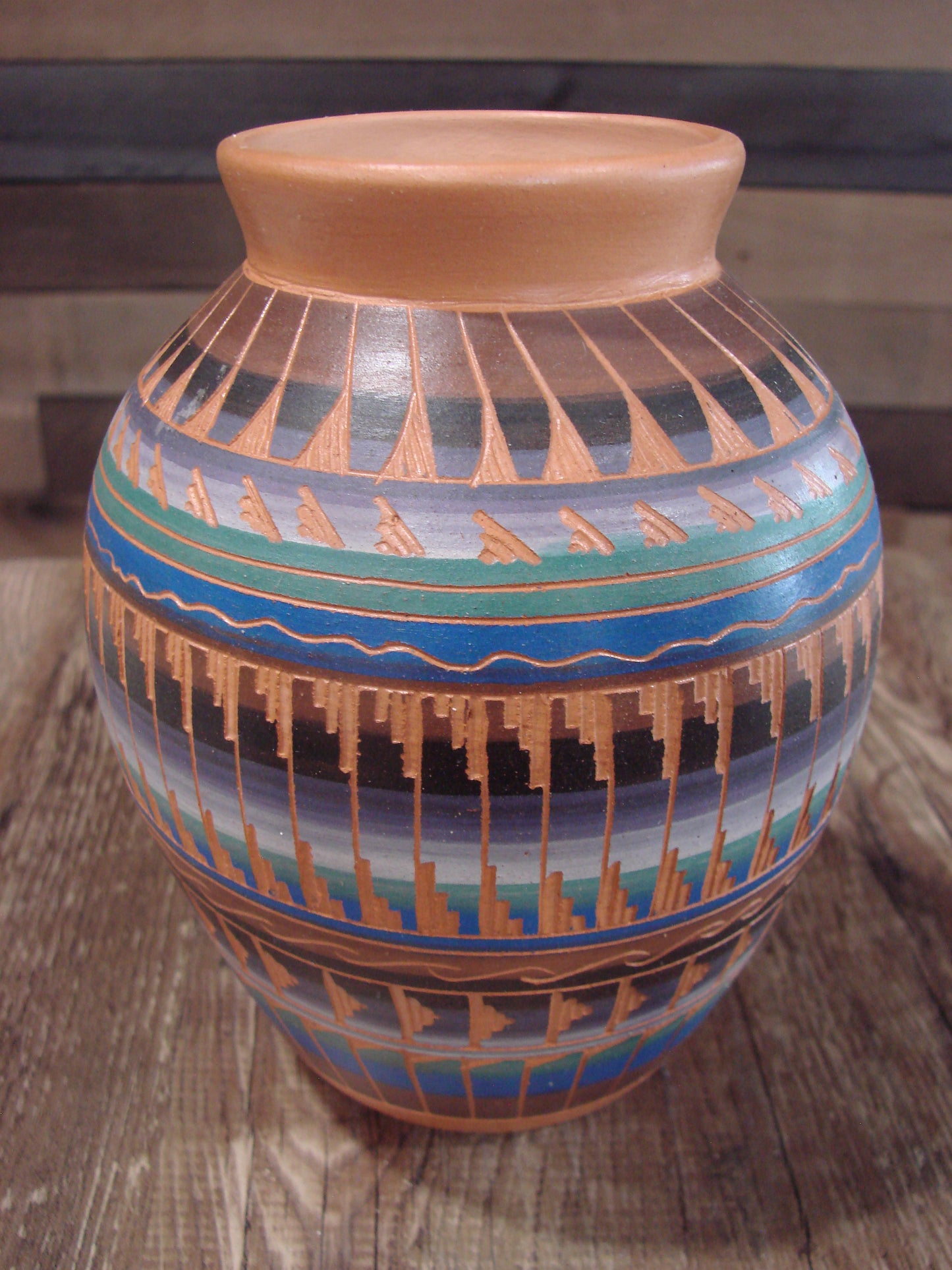 Native American Hand Etched & Hand Painted Pottery - Gilmore