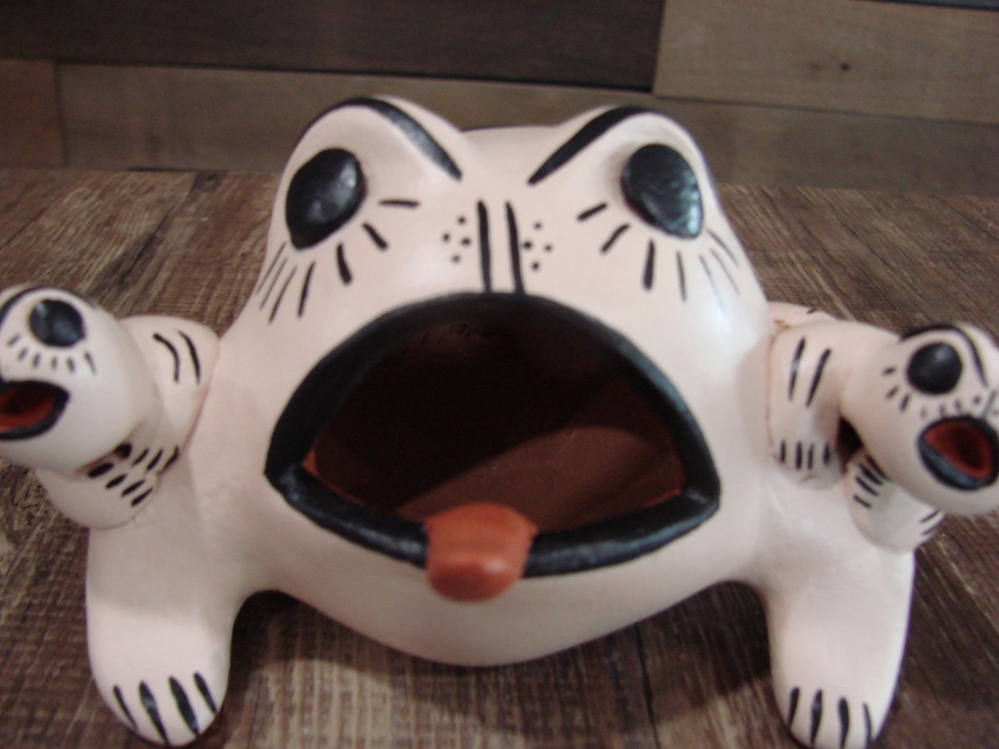 Native American Cochiti Handmade Clay Frog Sculpture by Herrera