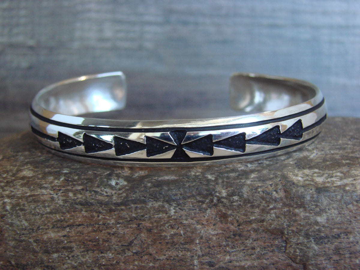 Native American Sterling Silver Petroglyph Bracelet by Singer