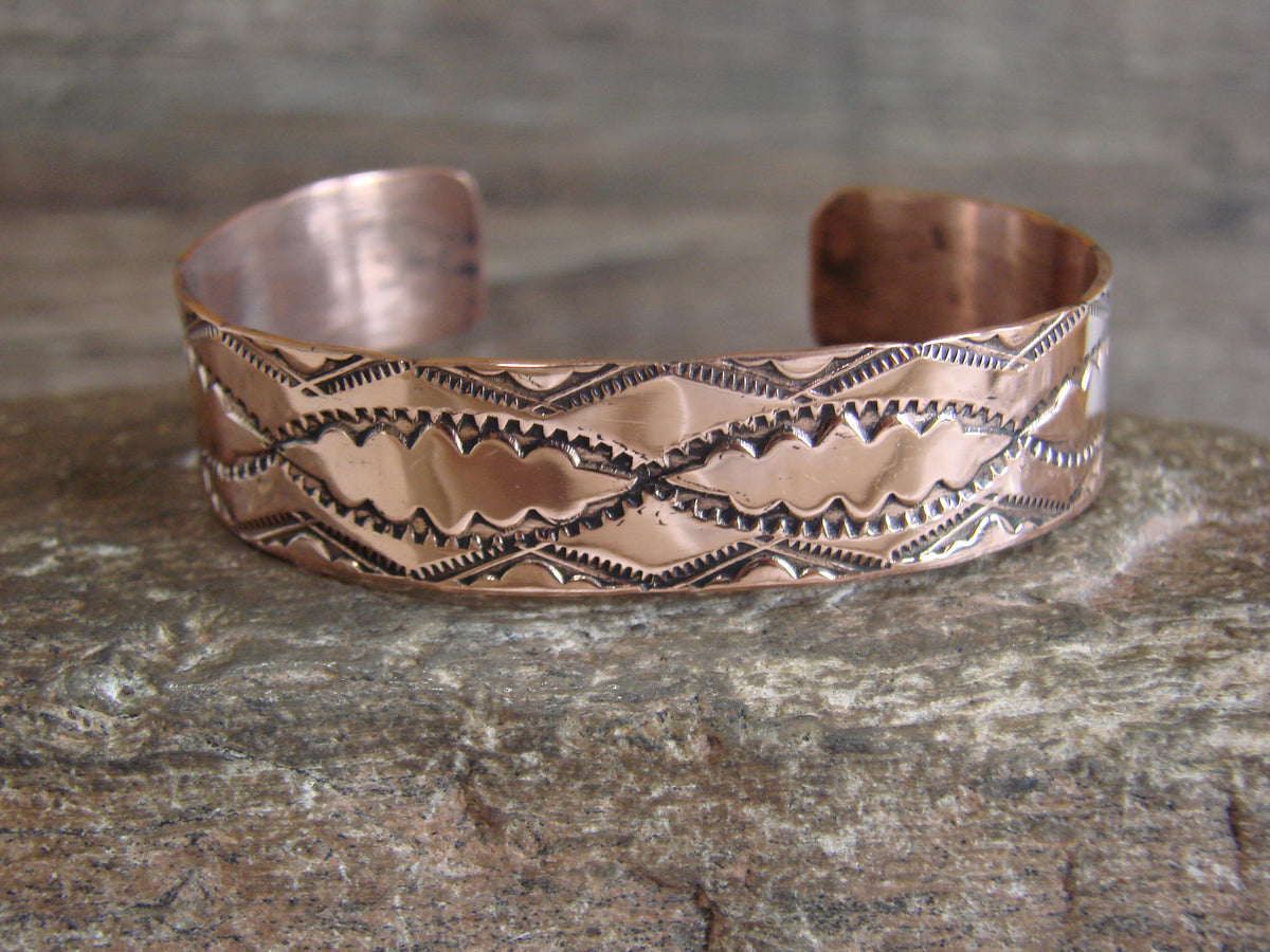 Native American Navajo Copper Bracelet by Elaine Tahe