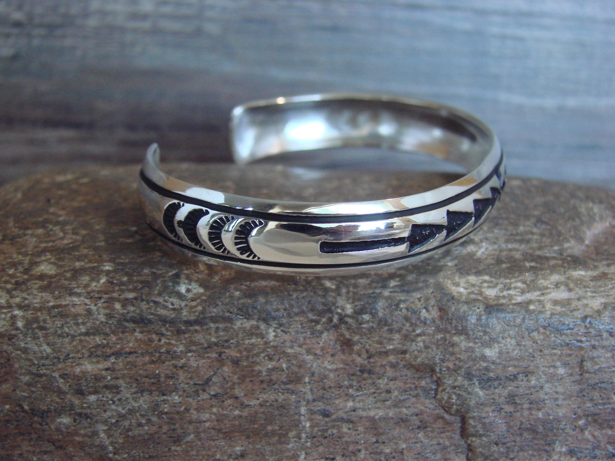 Native American Sterling Silver Petroglyph Bracelet by Singer