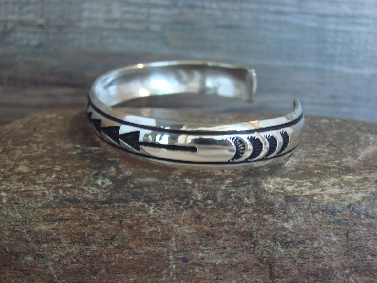Native American Sterling Silver Petroglyph Bracelet by Singer