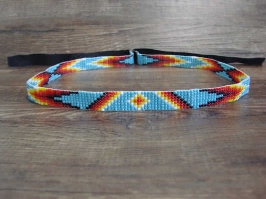 Native American Hand Beaded 1/2" Hat Band by Cleveland