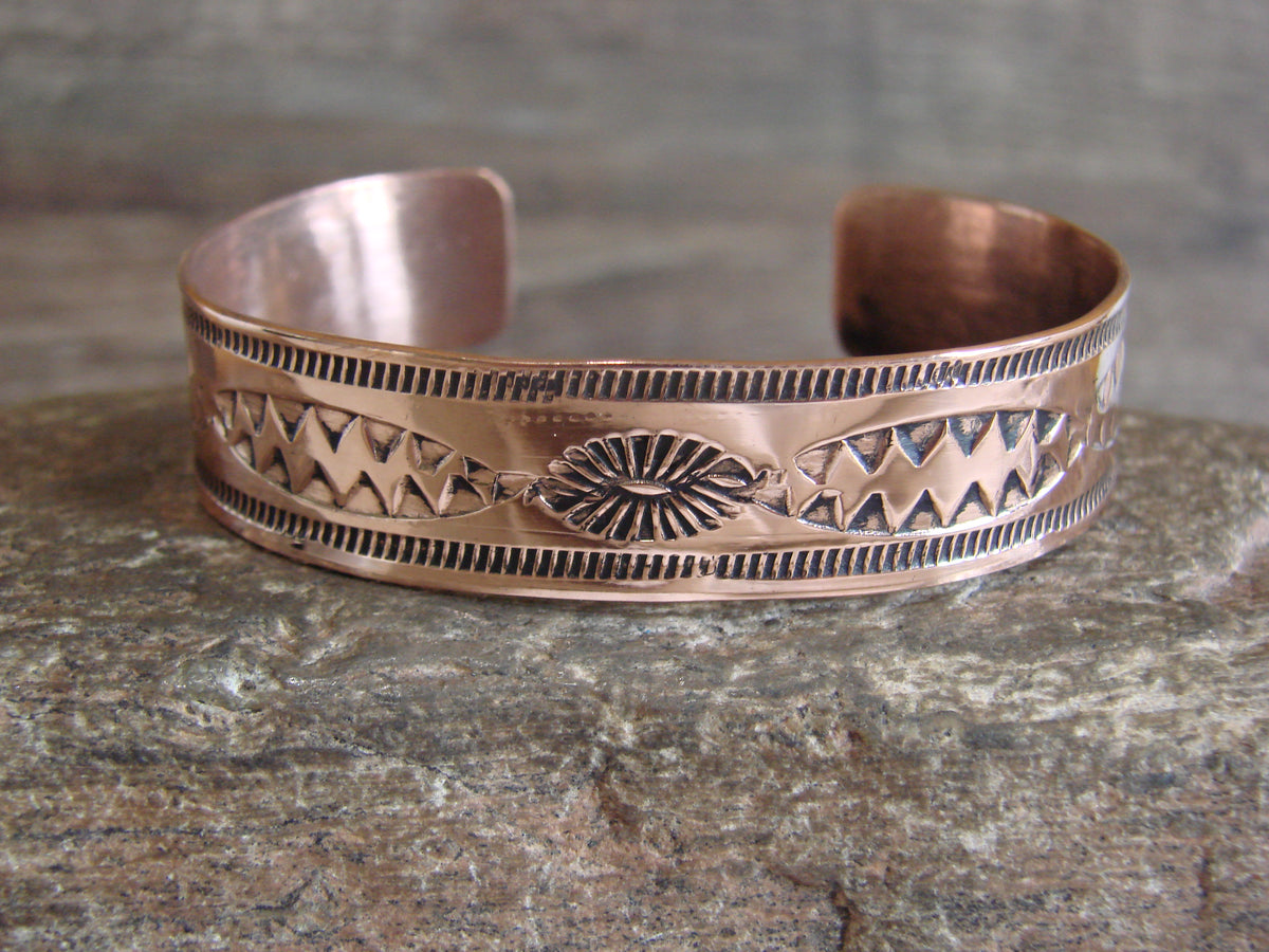Native American Navajo Copper Bracelet by Elaine Tahe