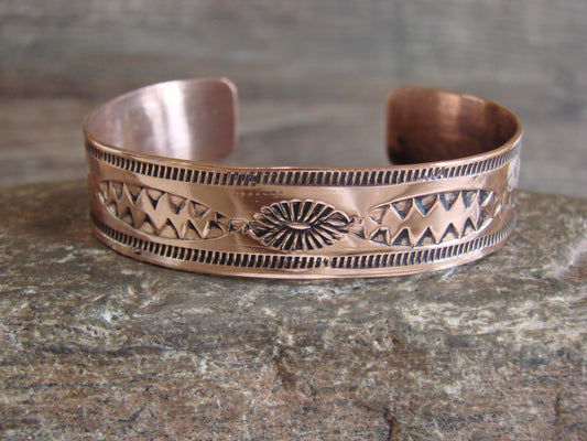 Native American Navajo Copper Bracelet by Elaine Tahe