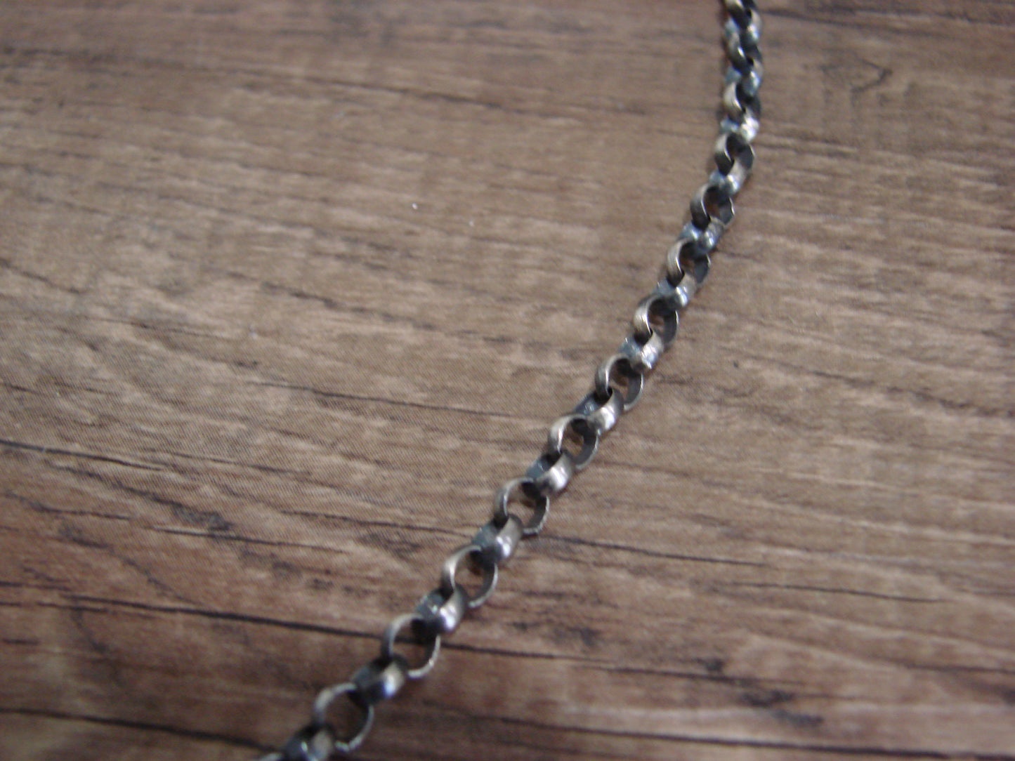 Native American Sterling Silver & Pink Conch Shell Long Horn Necklace Signed Sam