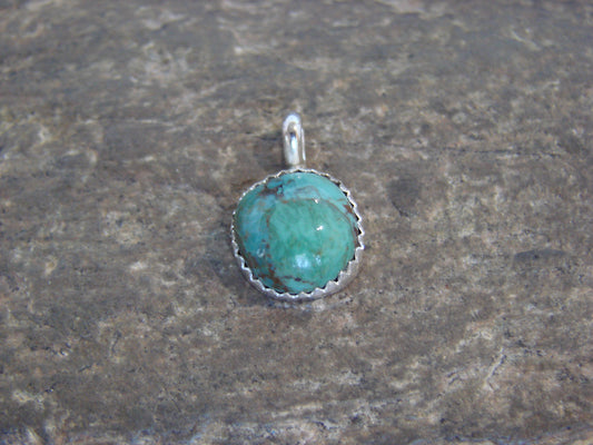 Native American Sterling Silver & Turquoise Pendant - Yazzie