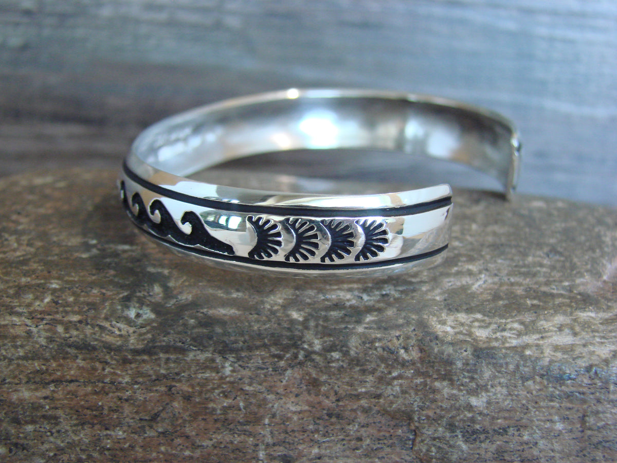 Native American Sterling Silver Petroglyph Bracelet by Singer