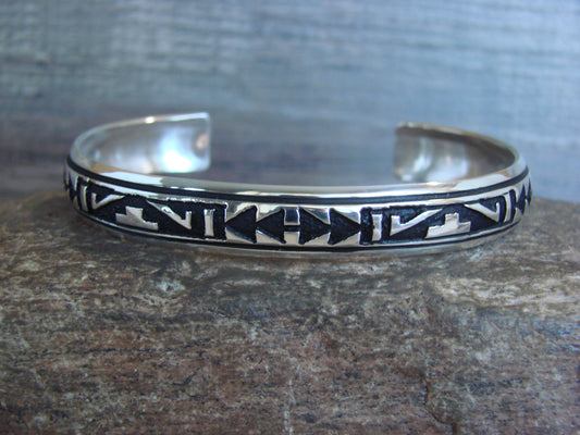 Native American Sterling Silver Petroglyph Bracelet by Singer