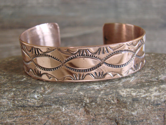 Native American Navajo Copper Bracelet by Elaine Tahe