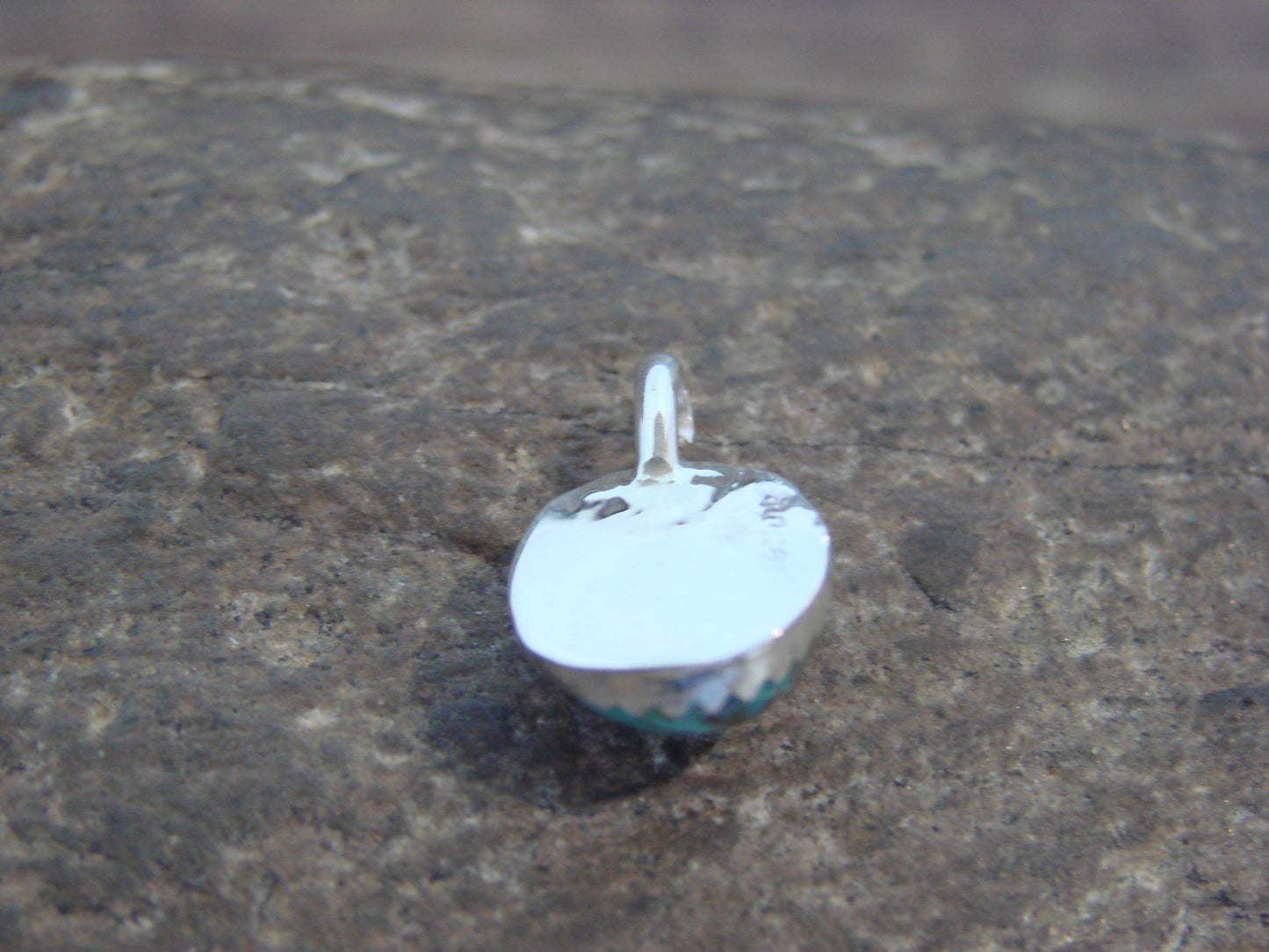 Native American Sterling Silver & Turquoise Pendant - Yazzie