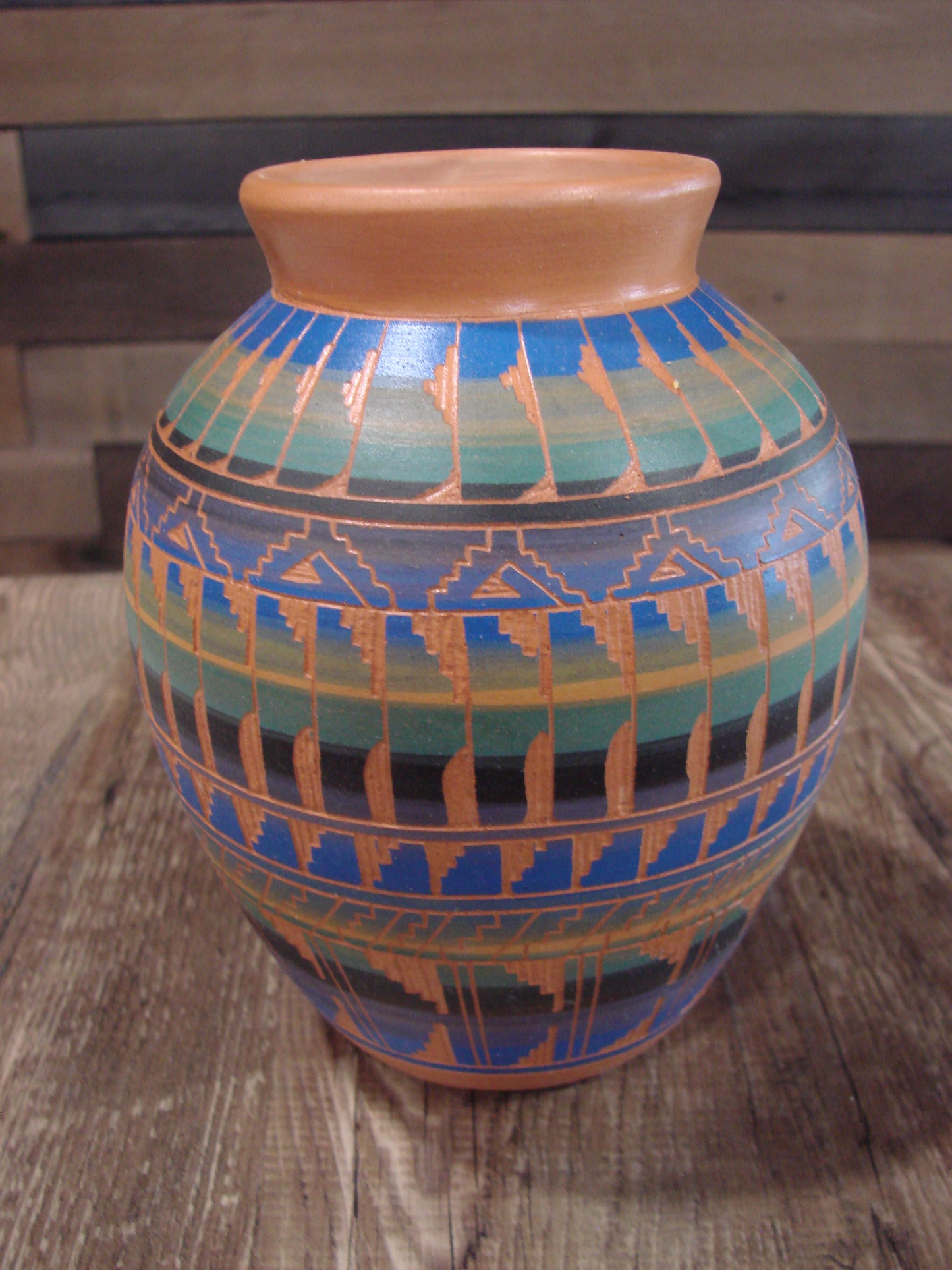 Native American Hand Etched & Hand Painted Pottery - Gilmore