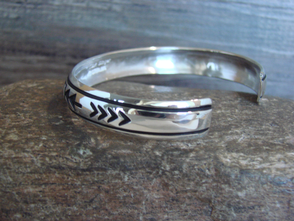 Native American Sterling Silver Petroglyph Bracelet by Singer
