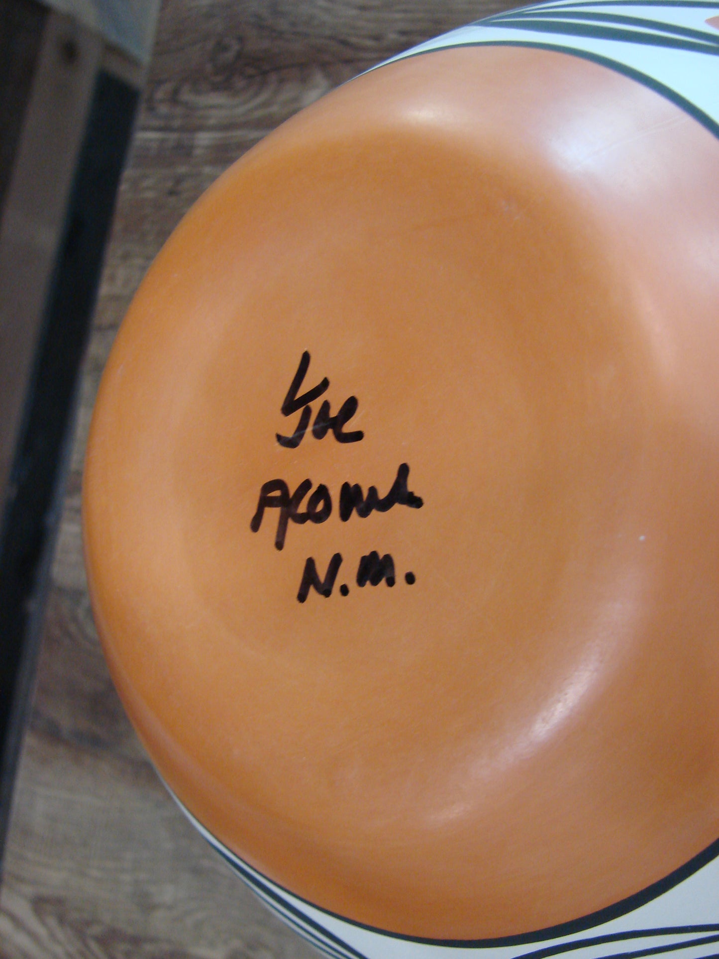 Native American Fine Line Acoma Hand Painted Pottery by L. Joe