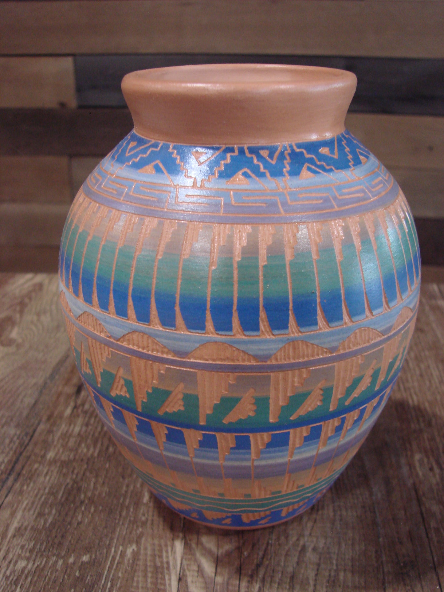 Native American Hand Etched & Hand Painted Pottery - Gilmore