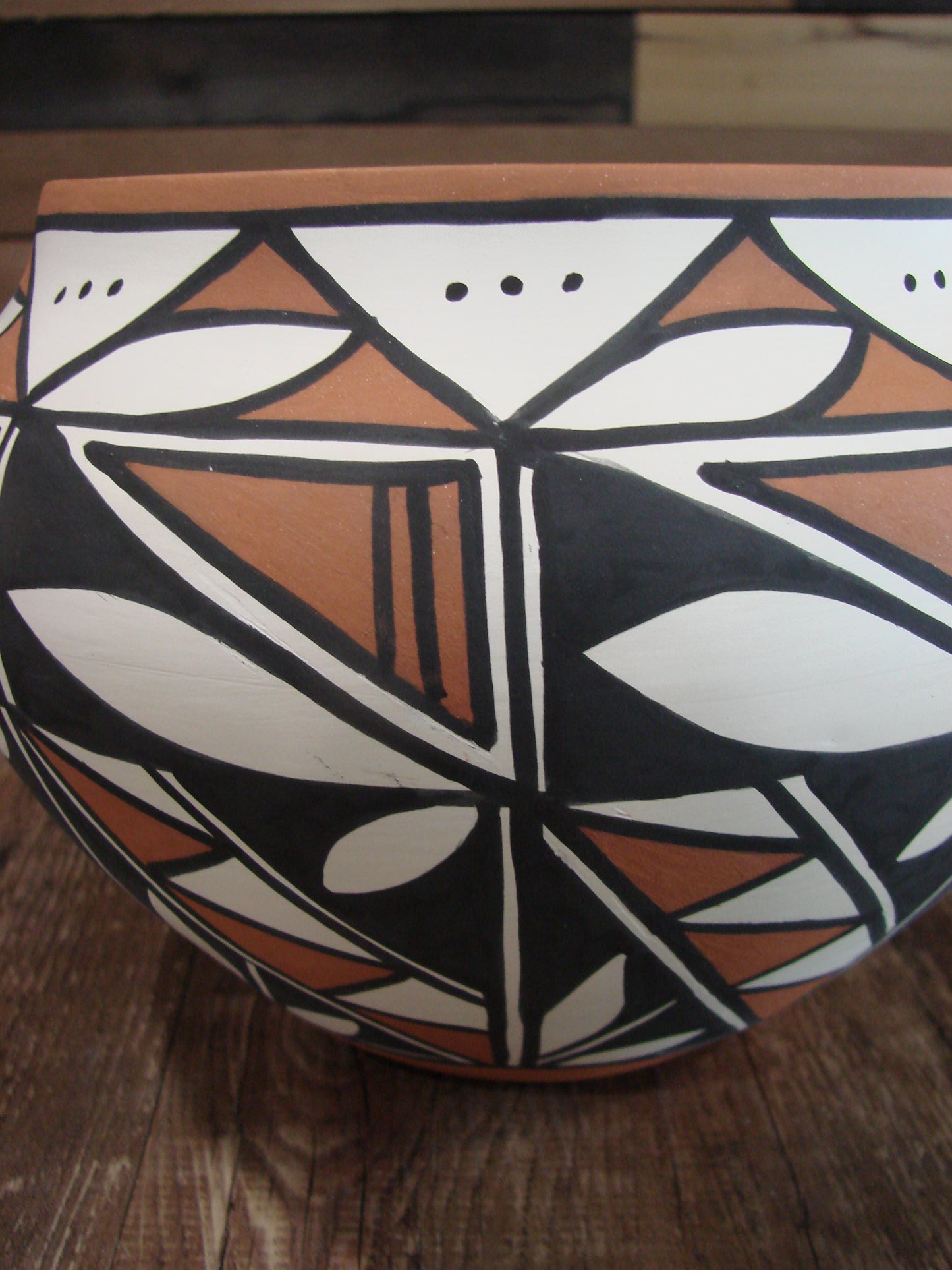 Native American Fine Line Laguna Hand Painted Pottery by Davis