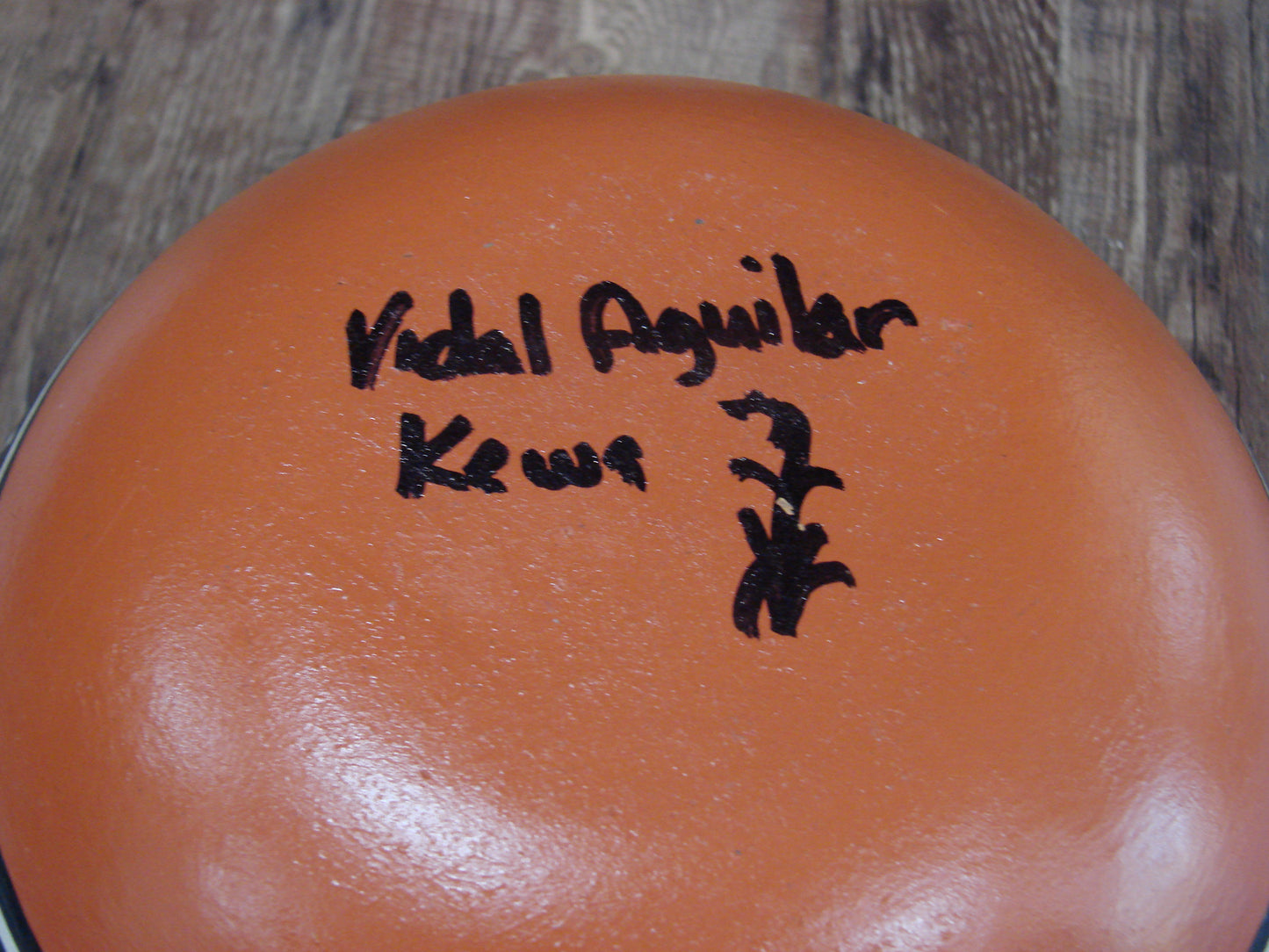 Native American Santo Domingo Kewa Handmade Clay Pottery by Aguilar