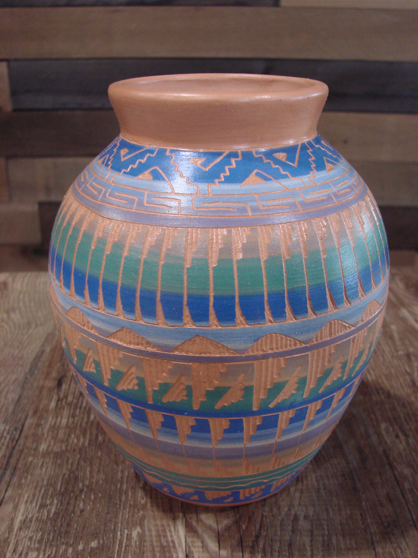 Native American Hand Etched & Hand Painted Pottery - Gilmore
