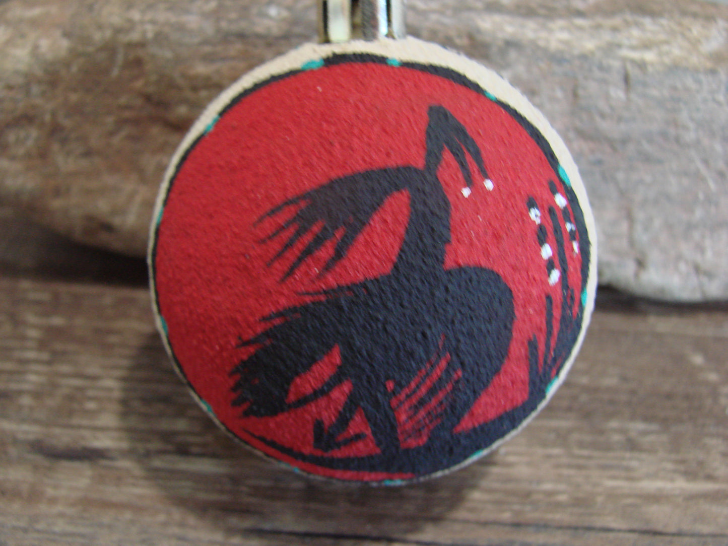 Native American Navajo Indian Sand Painted Ornament - MH