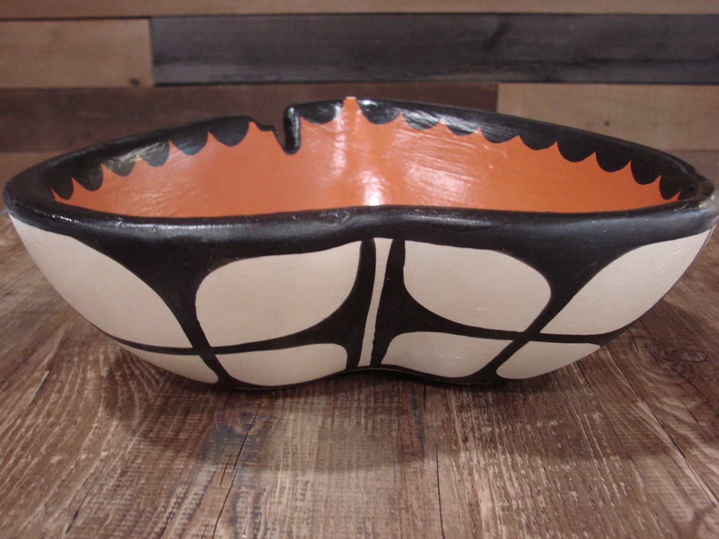 Native American Santo Domingo Kewa Heart Handmade Clay Pottery by R & B