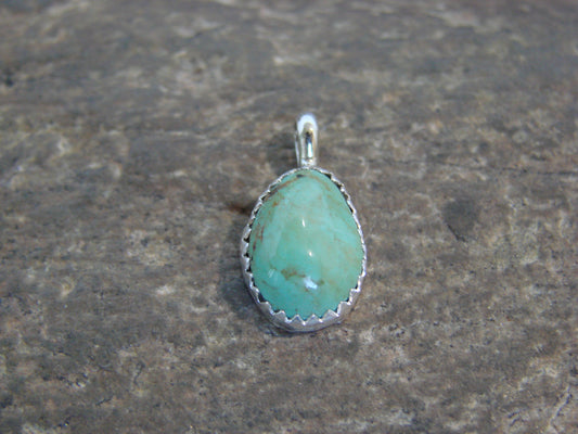Native American Sterling Silver & Turquoise Pendant - Yazzie